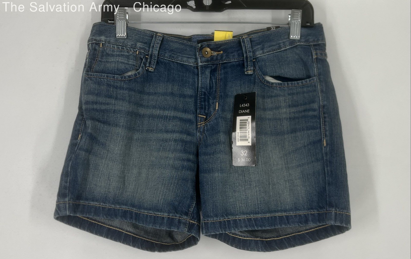 George & Martha Womens Blue Diane Medium Wash Denim Jean Shorts Size 32