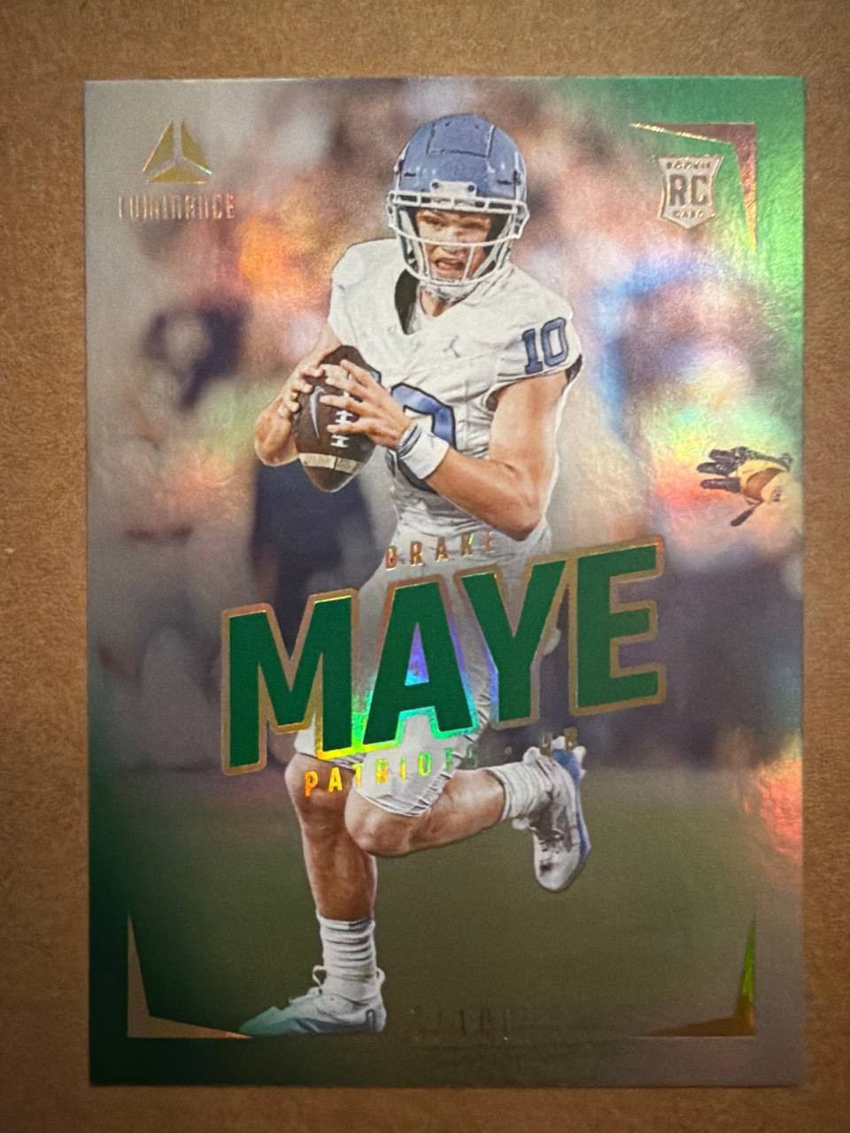 2024 Panini Luminance - Rookies Green #103 Drake Maye /100 (RC)