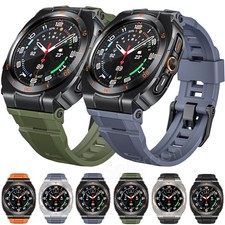 Metal Watch Case  Silicone Sport Band For Samsung Galaxy Watch Ultra 47mm 2025