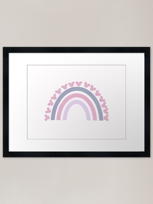Rosa Lila Ästhetische Maus Regenbogen Gerahmtes Wandbild Poster Leinwanddruck Bild