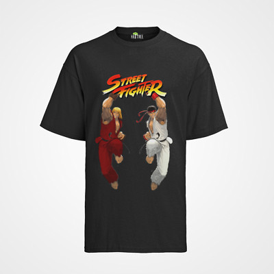 Retro Street Fighter Herren Shirt  Team Ryu VS Ken Capcom Arcade Bio S-XXXL