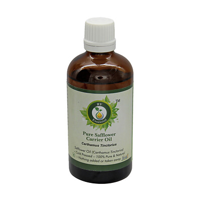 R V Essential Pure Safflower Oil Carthamus Tinctorius Cold Pressed Hair Growth  