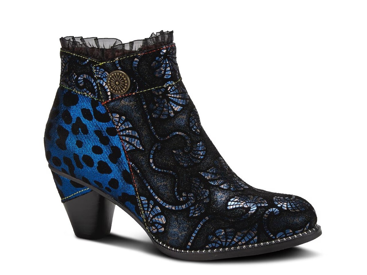 (取寄) ラルティストバイスプリングステップ レディース  L'Artiste by Spring Step women Dessalynn Navy Multi L'Artiste by Spring Step Womens Dessa Leather Ankle Bootie -- Navy