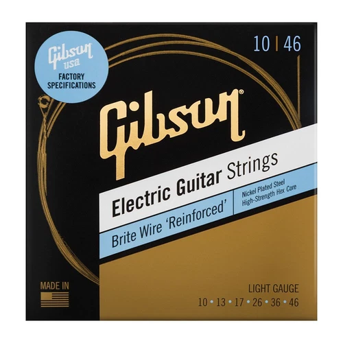 Gibson Brite Wire Reinforced Nickel Wound Electric Guitar Strings (.010 - .046)