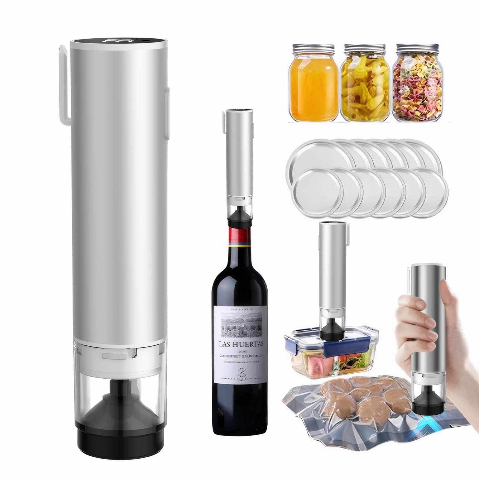 Handheld Cordless Vacuum Sealer Machine with 10 Food Bags Included-image