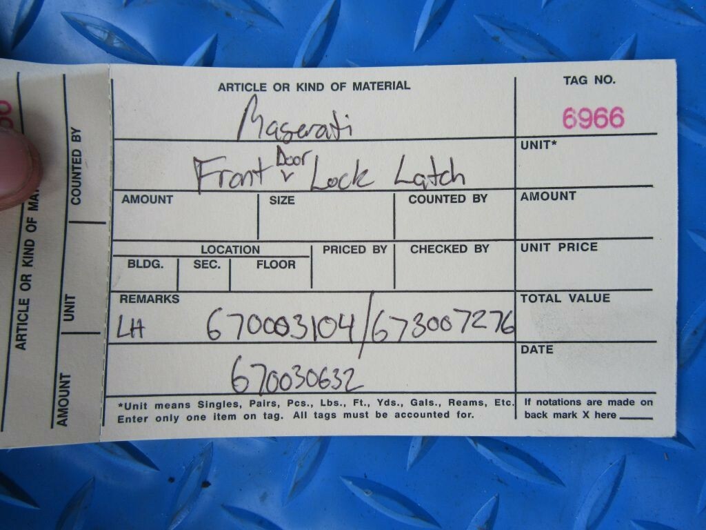 Maserati Ghibli Quattroporte front left door lock latch #6966