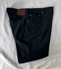Vintage 90s POLO RALPH LAUREN Authetic Dungarees Velvet Pants Black Cotton 36/30