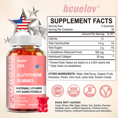 glutathione skin whitening gummies Glutathione Skin Whitening Gummies With Natural Antioxidant Collagen Anti  Aging