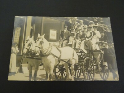 ECHTFOTO/POSTKARTE - P/C - PFERDEKUTSCHE - ILFRACOMBE - DEVON - NR.3