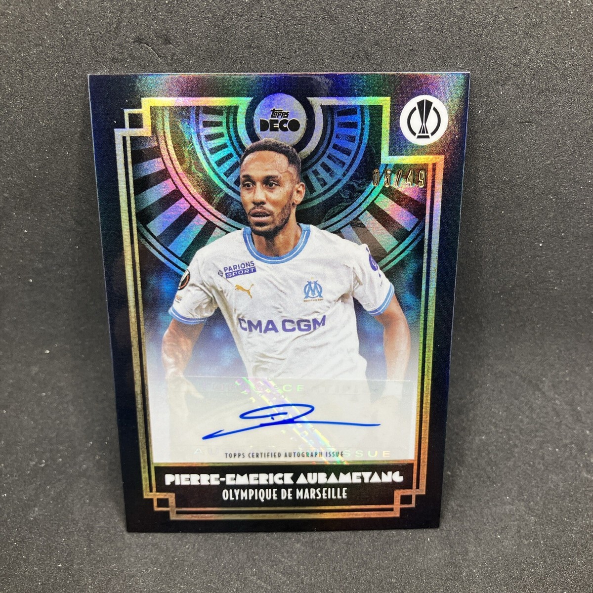 2023 2024 Topps Deco UEFA Pierre-Emerick Aubameyang Auto /49 