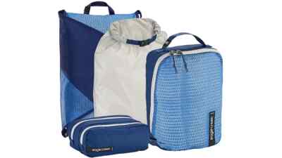 NEW EAGLE CREEK PACK-IT WEEKENDER REVEAL / ISOLATE 4 PC PACKING SET AZURE BLUE