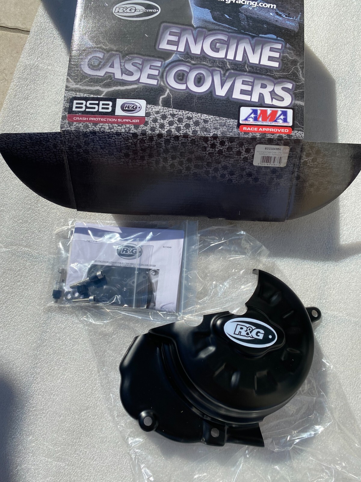 Couvre carter gauche R&G pour Ducati SuperSport 937 2017-2019 en polypropylene noir