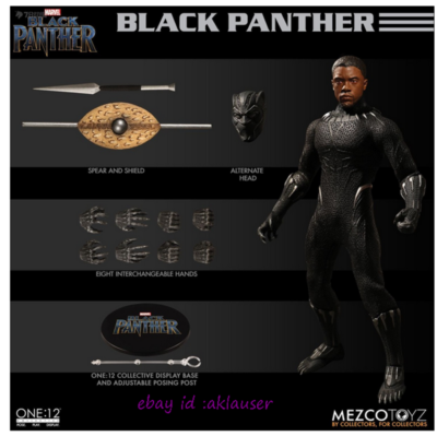 Mezco Toyz 1/12 Marvel Black Panther Figure Toy Model In Stock | eBay