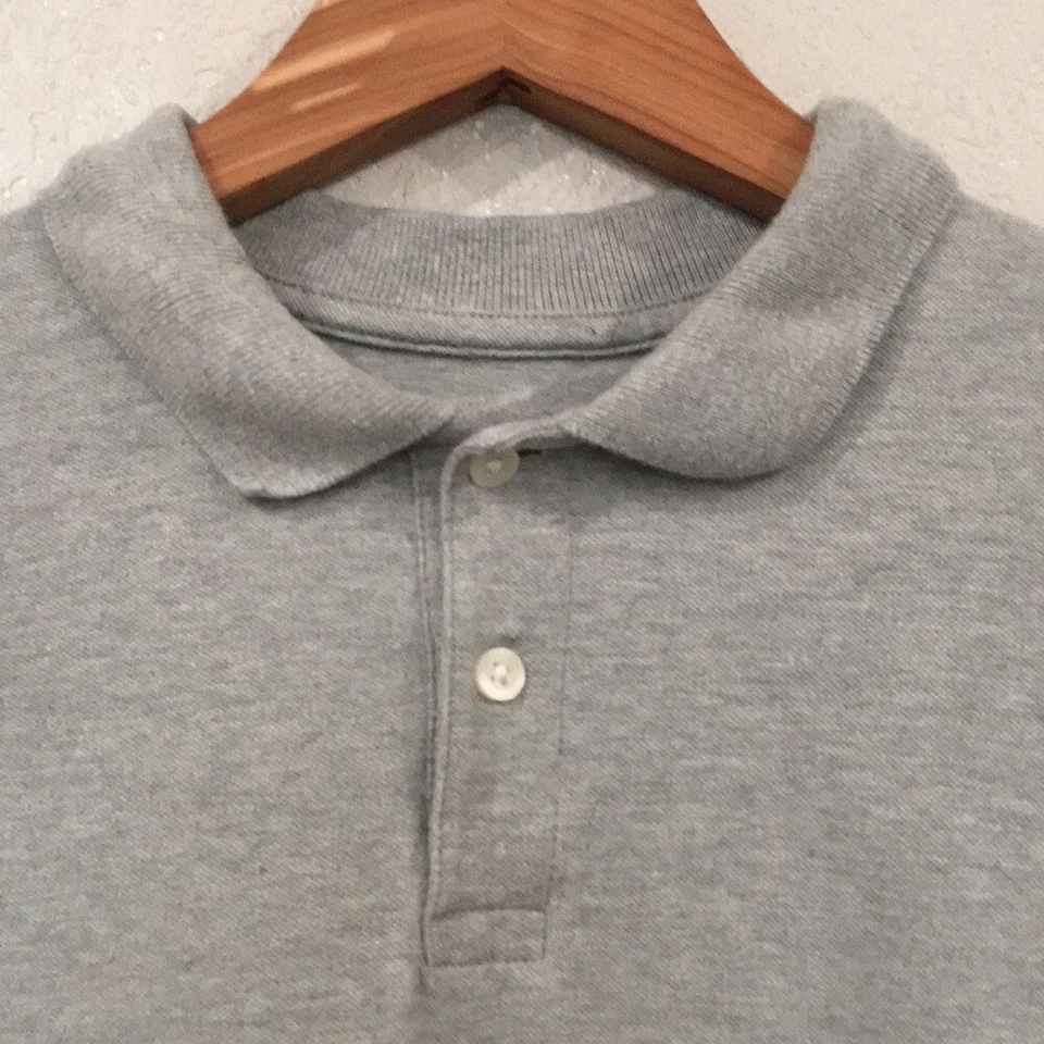 Camisa Polo The Children's Place Girls XXL 16 Gris Manga Larga 100% Algodón Preppy Foto 2 de 4