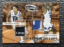 🔥DERRICK ROSE JOEY DORSEY RR GAME USED ROOKIE JERSEY ADIDAS SHOE TAG #'d/299!🔥
