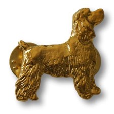 Spilla Cocker Spaniel Cucciolo - Placcata In Oro 24K
