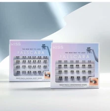 2x KISS Falscara Multipack False Eyelashes, Lash Clusters, wispy Wisps