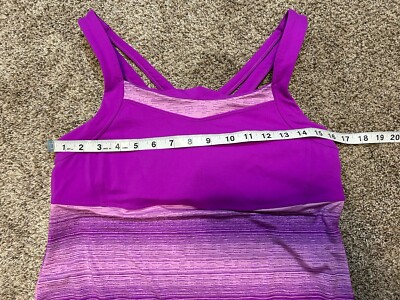 Athleta Tank Top Women L Jazzy Purple Stride Crunch and Punch Tank