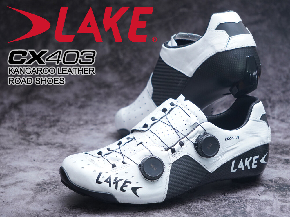ケイゴ LAKE CX403 Kangaroo Skin Cycling Shoes: White EU39-43 (Standard