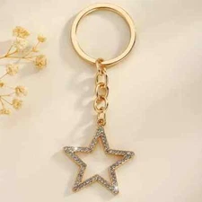 Fashionable Japanese And Korean Style Hollow Rhinestone Pentagram Star Shape