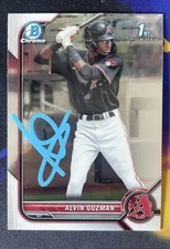Alvin Guzman 2022 1st Bowman Chrome Auto Signed GTP Arizona Diamondbacks