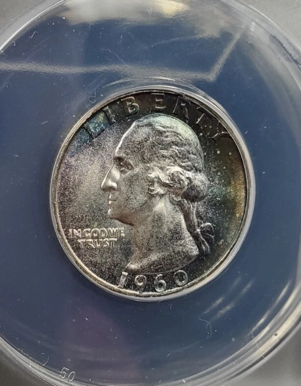 1960 P Washington Quarter 25c ANACS MS66 Type B Proof die Reverse FS-901 Variety - Image 3 of 4