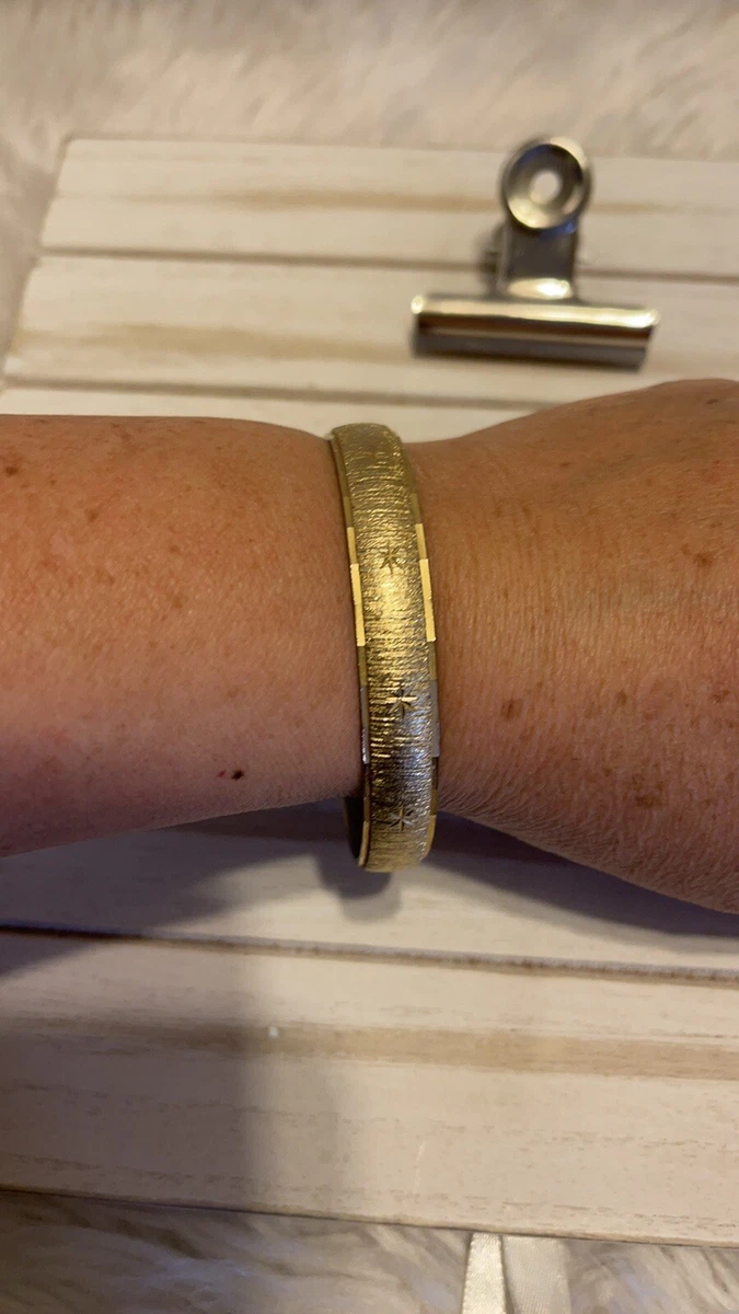 Vintage monet sale gold bangle bracelet