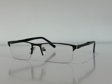 Gucci GG 10072 Half Rim Black Gunmetal Eyeglasses Optical Frame 49-17-136