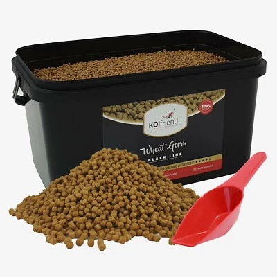 Koifutter 5 Liter Wheat Germ 3/6mm Frühjahr Herbst Fischfutter Premium im Eimer