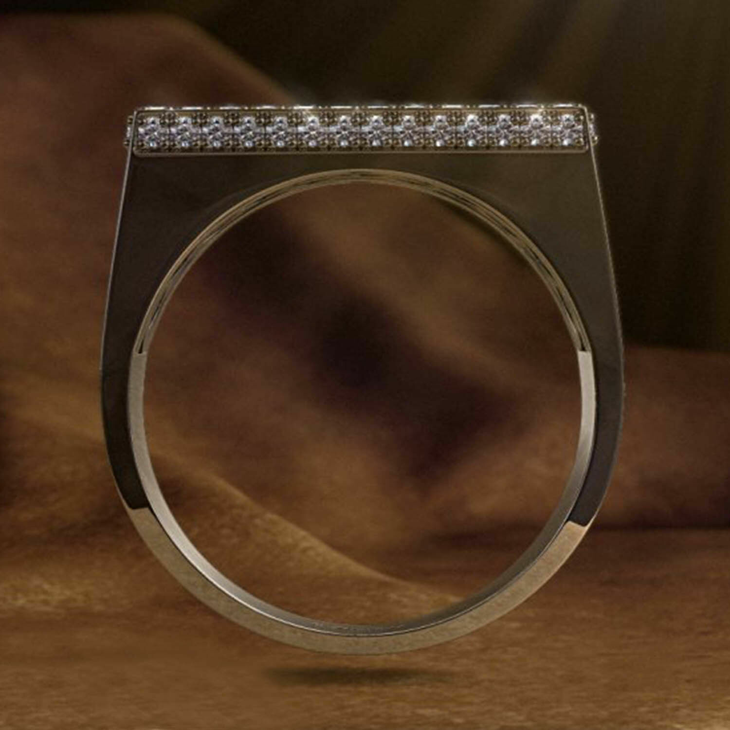 2.20 Ct Round Moissanite Men's Wedding Band Pinky Ring Real 925