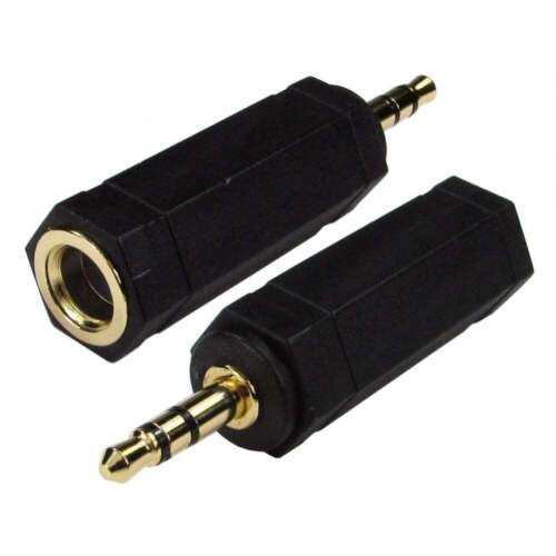 6.35mm to 3.5mm Headphone Adapter Jack Plug Stereo 6.3mm 1/4 Inch 1/8 Lead GOLD - Afbeelding 1 van 1