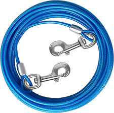 Dog Tie Out Cable 10FT for Large Dogs Up to 165lbs, Heavy Duty Chain