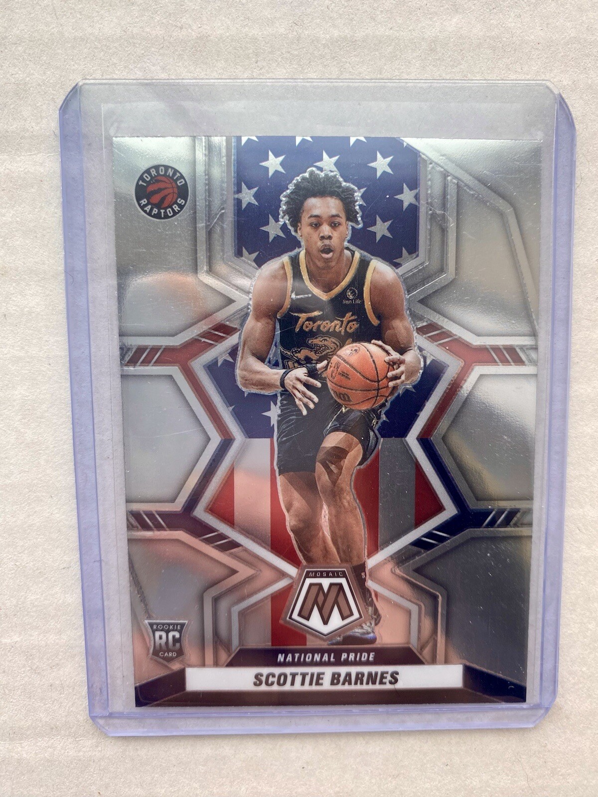 2021-22 Panini Mosaic SCOTTIE BARNES #257 RC Rookie SILVER Prizm National Pride