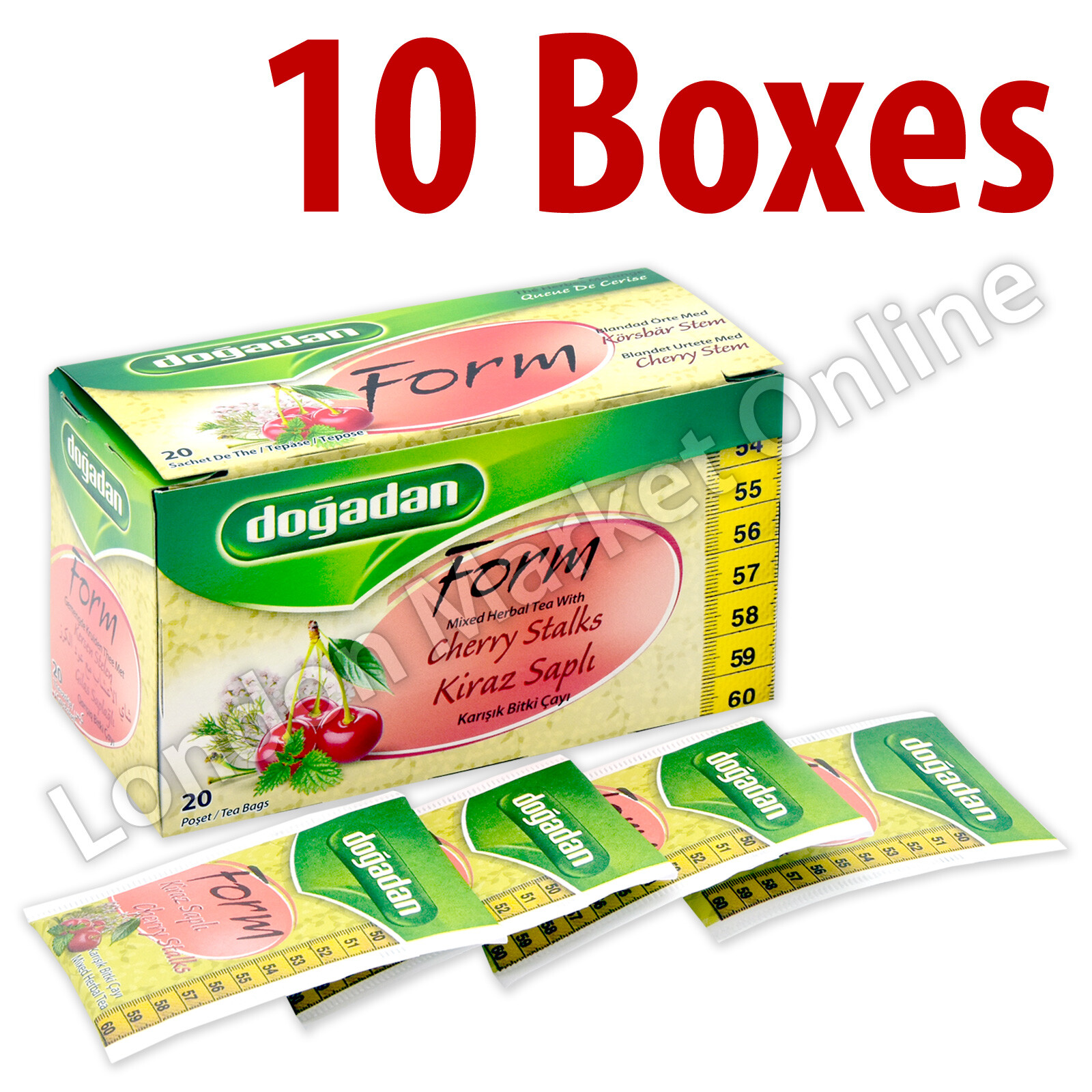 With Cherry Stalk Natural Herbal 10 Boxes / 200 Tea Bags