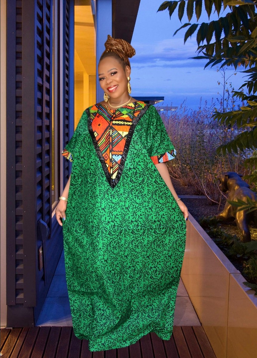 Africa/Nigerian Tropical Leaf Maxi Dress | eBay