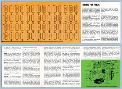 Testing & Faults - 1978 Auto Rally Edito Services S.A. Leaflet