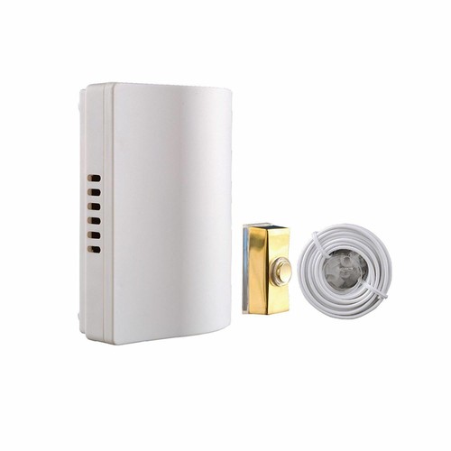 Byron 765 Wired Wall Mounted Battery Door Bell Chime Kit with Brass