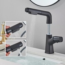 Nero Miscelatore per lavabo Miscelatore estraibile per lavabo in acciaio inox IT