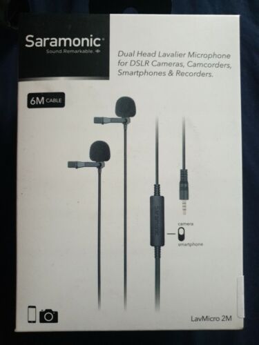 saramonic lavmicro 2m dual head lavalier with 6m cable - Picture 1 of 2