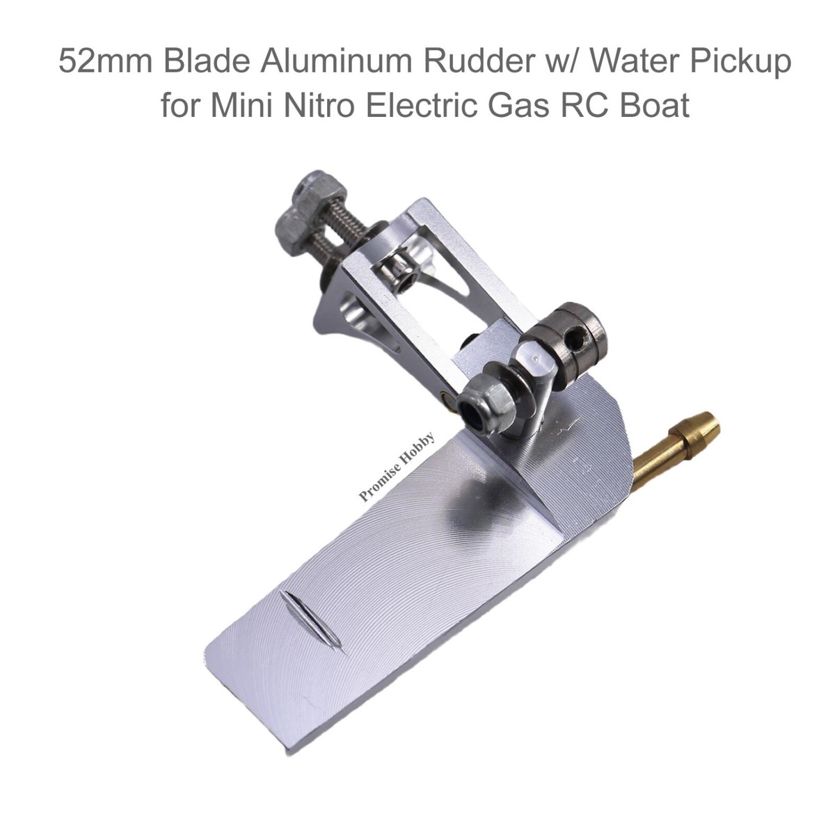 52mm Blade Aluminum Rudder w/ Water Pickup for Mini Nitro Electric Gas RC  Boat