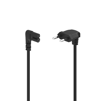Hama Netzkabel Stromkabel Eurostecker Doppelnut C7 90° Winkel 5m Flat-TV LCD 