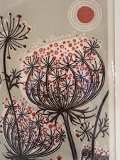 ANGIE LEWIN Floral linocut print “Blue Meadows” 3/24  PRINT Framed Norwich