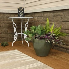 13.5 in Resort High-Fired Glazed Ceramic Planter - Gray by Sunnydaze