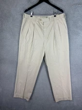John W Nordstrom Pants Mens 38x31 Flat Front Pleated Smartcare Supima Cotton