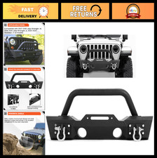 Stubby Front Bumper For 2007-2024 Jeep Wrangler Jk Jl Gladiator Jt Steel Fog L Stubby Front Bumper For 2007-2024 Jeep Wrangler Jk Jl Gladiator Jt Steel Fog L