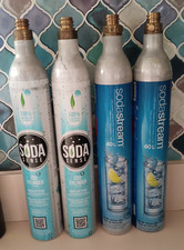 x4 Pack SodaStream Soda Sense 60L CO2 Cylinder Replacement Canisters EMPTY Soda