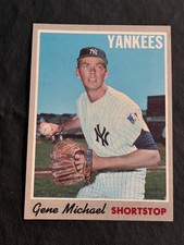 1970 Topps Gene Michael #114 - No Creases - Writing on Back Top Corner - Poor