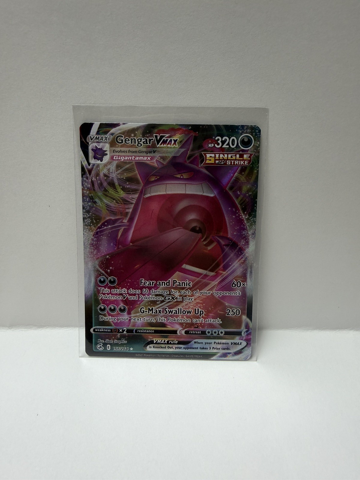 gengar vmax pokemon card price Pulled from a tin off Amazon : r/IsMyPokemonCardFake this card is the perfect way to showcase your collection. Pokmon Gengar VMAX Fusion Strike