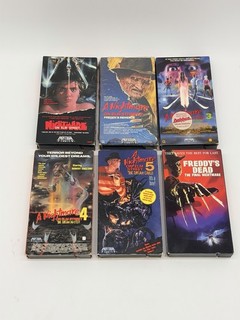 Nightmare on Elm Street 1 6 VHS Tape Lot Media Horror Freddy Excellent!!!