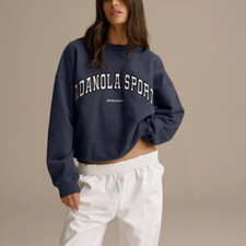 Adanola Sport Midnight Blue Oversize Sweatshirt Size Large